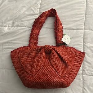Kate Spade Red Woven Tote Bag